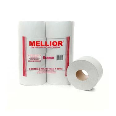 Imagem de Papel Higiênico Rolão Branco Fardo com 8 Rolos Mellior