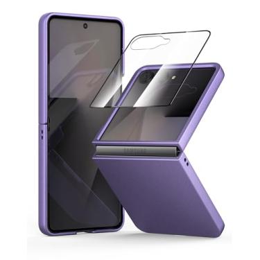 Imagem de Capa Slim Fit Galaxy Z Flip 7, [Protetor de tela] [Sensação fosca] [Suporte para carregamento sem fio] Capa leve à prova de choque para Samsung Galaxy Z Flip 7 2025