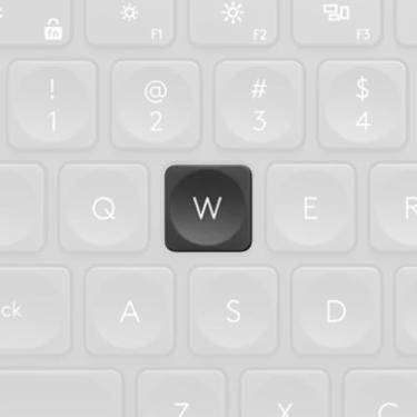 Imagem de Tecla única para teclado Logitech Craft/MX Keys S/MX Keys Mini/MX Keys S para MAC/MX Keys Mini para MAC (preto/grafite, [W] tecla)