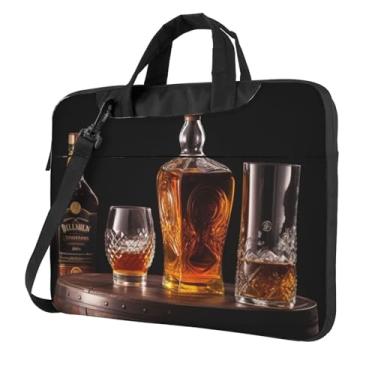 Imagem de Capa para laptop Whisky Beer Pictures à prova de choque protetora para notebook bolsa portátil para laptop bolsa à prova d'água, Preto, 13 inch