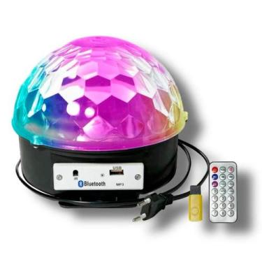 Imagem de Bola De Balada Iluminação Festa Colorida Giratória Usb - Bellator