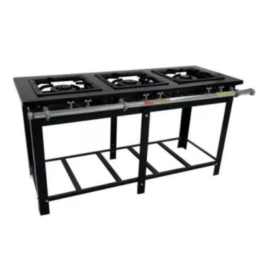 Imagem de Fogão Industrial 3 Bocas Duplas Venâncio Maxi M3pd3 A Gás