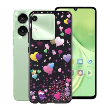 Imagem de KJYFOANI Capa para Umidigi G9 5G, capas pretas à prova de choque, capa de proteção antiarranhões contra queda de 360°, capa de telefone ultrafina de silicone macio para Umidigi G9 5G (6,7 polegadas