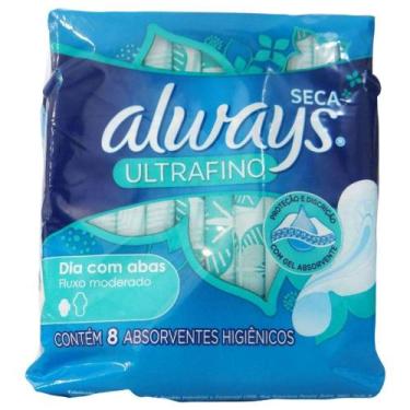 Imagem de Absorvente always ultrafino seca com abas - 8 unidades - Procter glamb