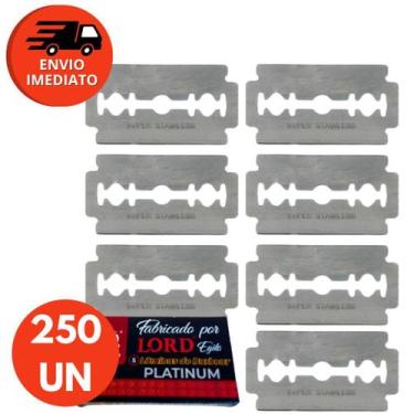 Imagem de Kit Lâmina Barbear Lord Platinum Profissional Descartável Barbeador Na