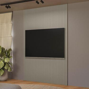 Imagem de Painel Ripado para TV até 75 Polegadas Modular 1.8 Linea Brasil, Gris 