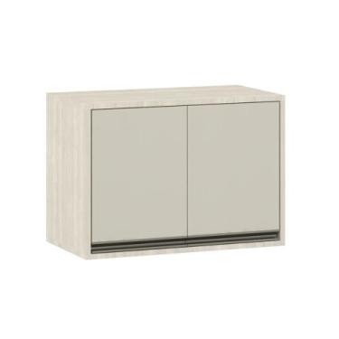 Imagem de Armário Aéreo 60 cm 2 Portas Linea Luciane Móveis, Pátina FF/Mocca Lac