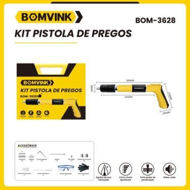 Imagem de Kit pistola de pregos bomvink bom-3628