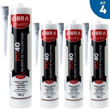 Imagem de Kit 4 Selantes PU 40 Selante de Poliuretano Adesivo Vedante Cibra Flex