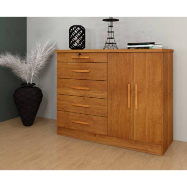 Imagem de Cômoda 2 Portas 5 Gavetas Istambul  - Tcil Móveis - Cinamomo