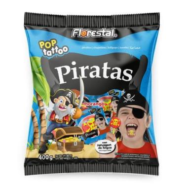 Imagem de Pirulito Pop Tattoo Pirata - 01 Unidade - Florestal - Rizzo - Floresta