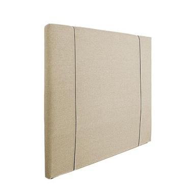 Imagem de Cabeceira Casal Estofada Plan Édez, 138 cm, Linho Bege