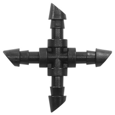 Imagem de Murtenze Pacote com 50 peças de irrigação por gotejamento de 1/10.2 cm, conectores em T de peças de irrigação cruzada de 4 vias para sistema de gramado de jardim