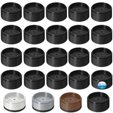 Imagem de Elevadores de cama 2.5 cm, 5.1 cm, 7.6 cm, 10.2 cm resistente, elevador de móveis ajustável para mesa, sofá, poltrona, geladeira, máquina de lavar, blocos empilháveis para elevação de cama (pacote com