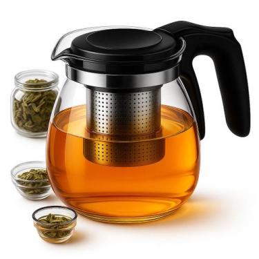 Imagem de Chaleira E Bule De Vidro Com Infusor 900ml - 123Útil