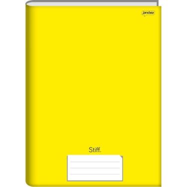 Imagem de Caderno Brochura 1/4 Capa Dura Stiff 48 Folhas Amarelo 10un