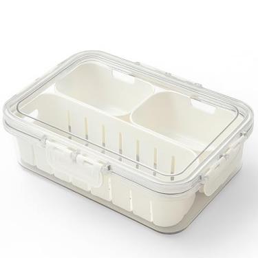 Imagem de Organizador de Geladeira Hermético para Frutas e Verduras, 2,2 Litros, com Divisórias