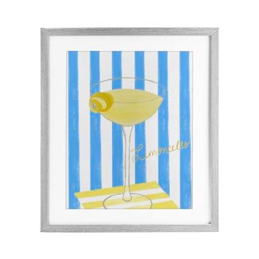 Imagem de Stupell Industries Impressão emoldurada cinza Limoncello Citrus Drink Under Glass por EMILY NAVAS, 21 x 17