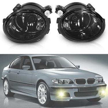 Imagem de TULALUX Lâmpadas de farol de neblina para BMW (E46 M3 E39 M5)/3 séries (320i 323i 325i 325i 325xi 330i 330xi Sedan com pacote esportivo, 325i 325xi vagão com pacote esportivo) Conjunto premium, 1 par (lentes fumaça)
