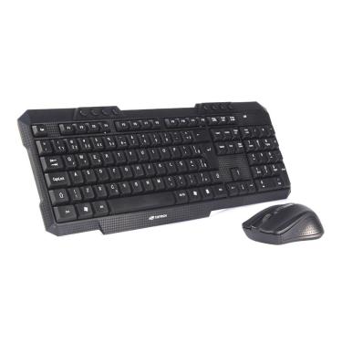 Imagem de Kit Wireless C3tech K-w10bk Teclado E Mouse Multimídia Abnt2 1000 Dpi ? Preto