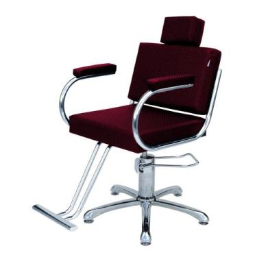 Imagem de Cadeira Lotus Fixa Hidráulica Para Salão Bordo 3D -  Moveis e companhi