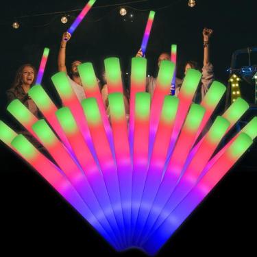 Imagem de LED Foam Glow Sticks LifBetter 42 unidades com 3 modos de piscar