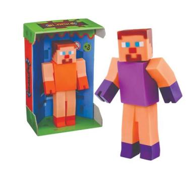 Imagem de Boneco Ação Super Blocks Brinquedo Barato Menino 20cm - Adijomar Brinq