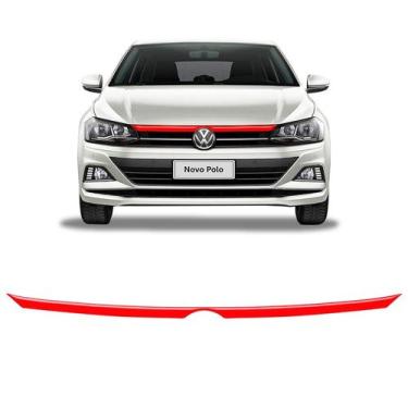 Imagem de Friso Dianteiro Grade Polo Virtus 2020 Vermelho Refletivo - SPORTINOX,