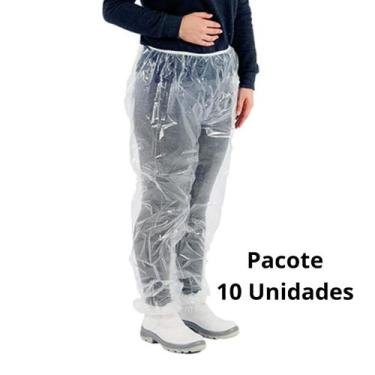 Imagem de 10 Calça Plástica Descartável Transparente Impermeável - Aradesc, AR-0