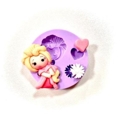 Imagem de F1354 molde de silicone princesa aurora confeitaria biscuit - confeita