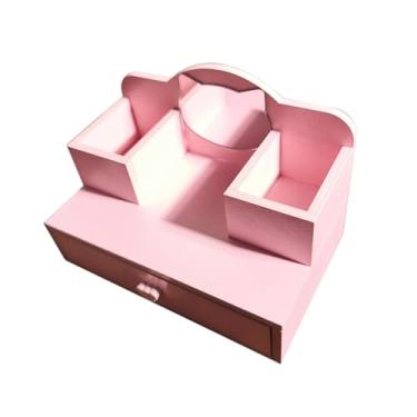 Imagem de KiBcsLic Miniatura de casa de bonecas, penteadeira de madeira com espelho, móveis de casa de bonecas 1:12 para decoração de quarto em miniatura