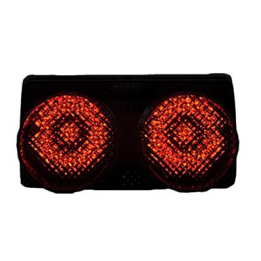 Imagem de Lente fumê luzes traseiras de LED para motocicleta, luz traseira de freio com indicadores de luz de seta integrados para Yamaha 98-99 YZF R1, 88-93 FZR600/750/1000 (conversão personalizada)