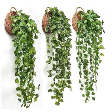 Imagem de Kit 6 Metros Planta Decorativo Trepadeira Artificial Flores Artificiais Folha Ivy Artificial Garland Plants Decoração