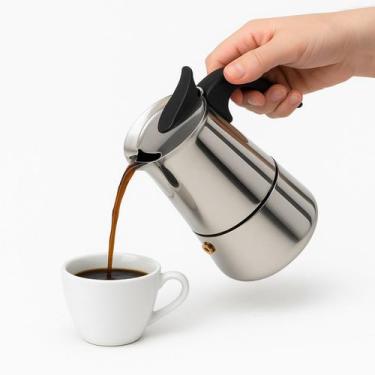 Imagem de Cafeteira Italiana Aço Inox 4/6 Xícaras Café Expresso - thika, 6 Xícar