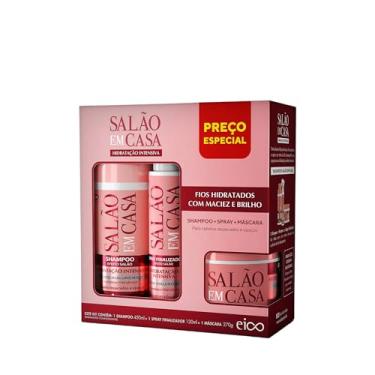 Imagem de Eico Kit Salão em Casa Hidratação Intensiva Shampoo 450ml + Spray Finalizador 120ml + Máscara 270g