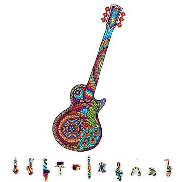 Imagem de ZenChalet - Unique Guitar Puzzles for Adults 200- Giftable Wood Jigsaw Puzzles Adult - Distinctive Premium Cool Puzzle Gifts, Cool Puzzle Brain Teaser - Rompe Cabezas Adultos 200