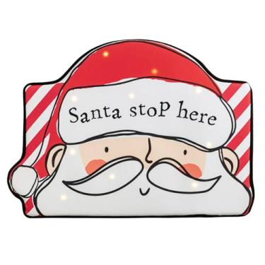 Imagem de Mud Pie Capacho musical de Papai Noel com iluminação de Natal