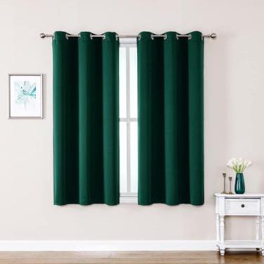 Imagem de Cortinas ChrisDowa Grommet Blackout 2 painéis 42x160cm verde floresta