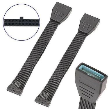 Imagem de Grampos de cabo mini 26 awg usb 3.0 20p/19p extensão de conector inter