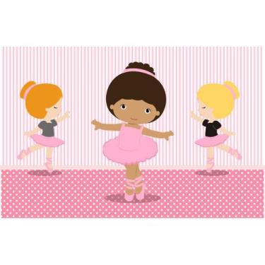 Imagem de Painel de Lona Bailarina Cute - Fabrika de Festa, 150x100cm