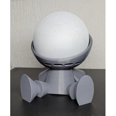 Imagem de Suporte para Echo Dot 4 Alexa Robo Sentado - BEST ART 3D, CINZA