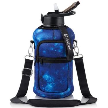 Imagem de Garrafa de água Fimibuke de meio galão com manga de 1,9 L com alça