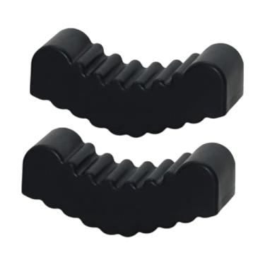 Imagem de Mqetly Suporte de macaco de carro, almofada de borracha, protetor de elevação com trilho, adaptador de piso de elevação com fenda para veículos, 2 Peças 8.7x3.3cm