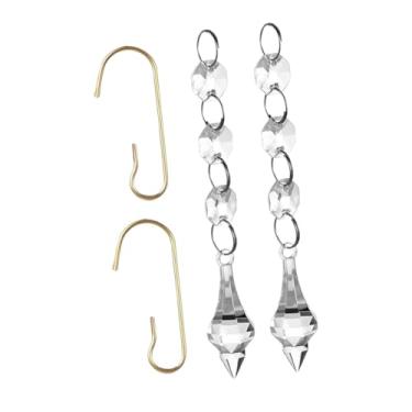 Imagem de Esquirla 36 peças de enfeites de Natal pendurados cristais centro de mesa celebração festival de Natal transparente festa de casamento casa guirlanda pingentes, Style D