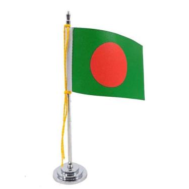 Imagem de Mini Bandeira de Mesa Bangladesh 15 cm Poliéster - SP Bandeiras 