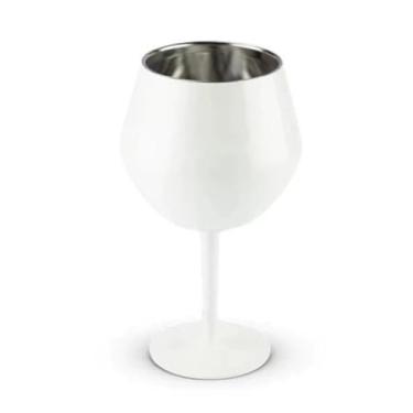 Imagem de Taça Copo Térmico De Aço Inoxidável 2 Em 1 Para Drinks Bebidas 420ML(Branco)