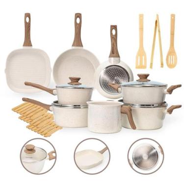 Imagem de Jogo de Panelas 14 Peças Vanilla Premium Indução Revestimento Cerâmico