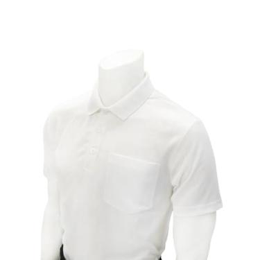 Imagem de Camisa de malha branca Smitty VBS-487 com bolso no peito, camisa oficial do árbitro de voleibol (grande)