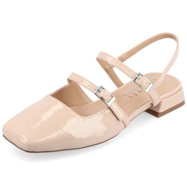 Imagem de Journee Collection Sapatilha feminina Gretchenn Ballet, Bege, 11 Wide