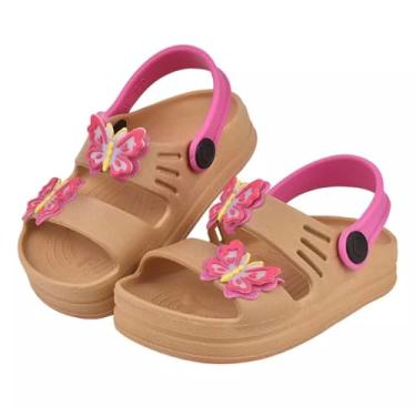 Imagem de Sandália Infantil Menina Papete Fleca Com Borboleta e Glitter (Capuccino, BR, Bebê, Faixa Numérico, 25, 26)